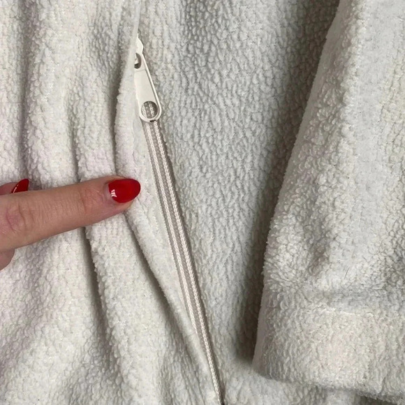 Columbia Sportswear Fleece Full Zip Up Jacket White Plush Pearl Size L - Picture 8 of 14